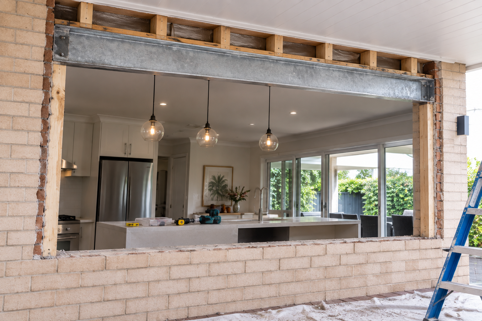 Kitchen Servery Opening Under Construction